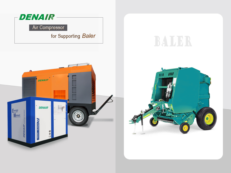 Air Compressor for Supporting Baler