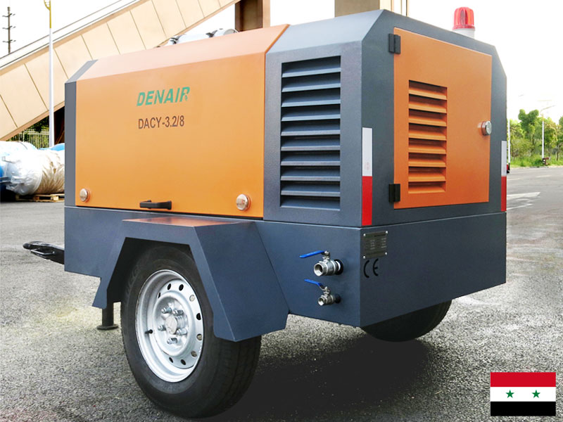 Diesel Engine Portable Screw Air Compressor Used For Quarry