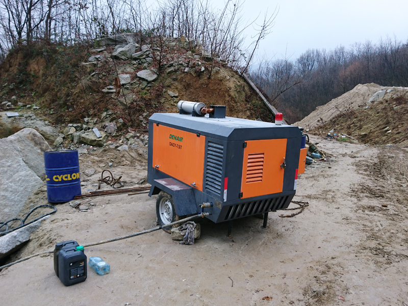 Diesel Portable Air Compressor for Quarry