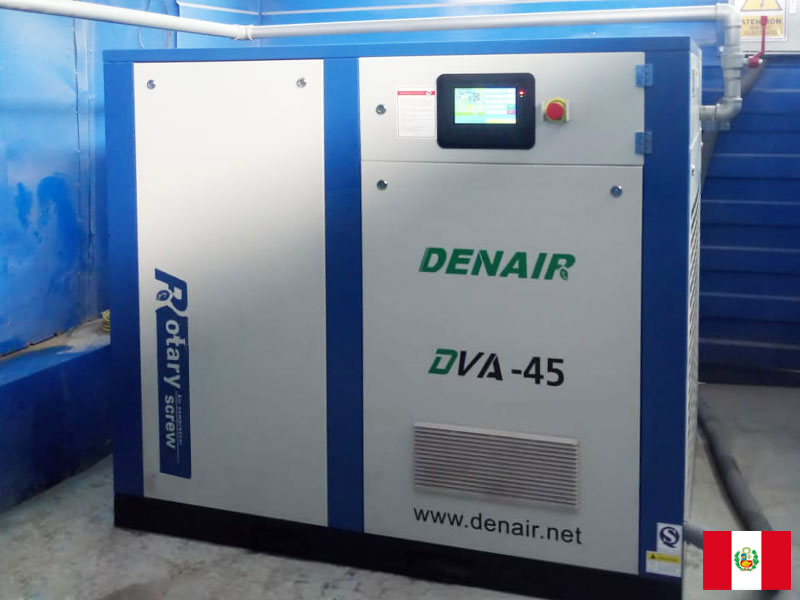 Variable speed drive air compressor in Peru,DENAIR air compressor DVA
