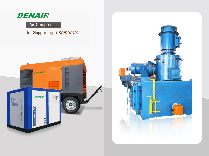 Air Compressor for Supporting Lncinerator