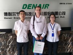 DENAIR high pressure screw air compressor for PET application