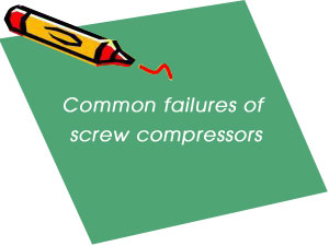 Common failures of screw compressors