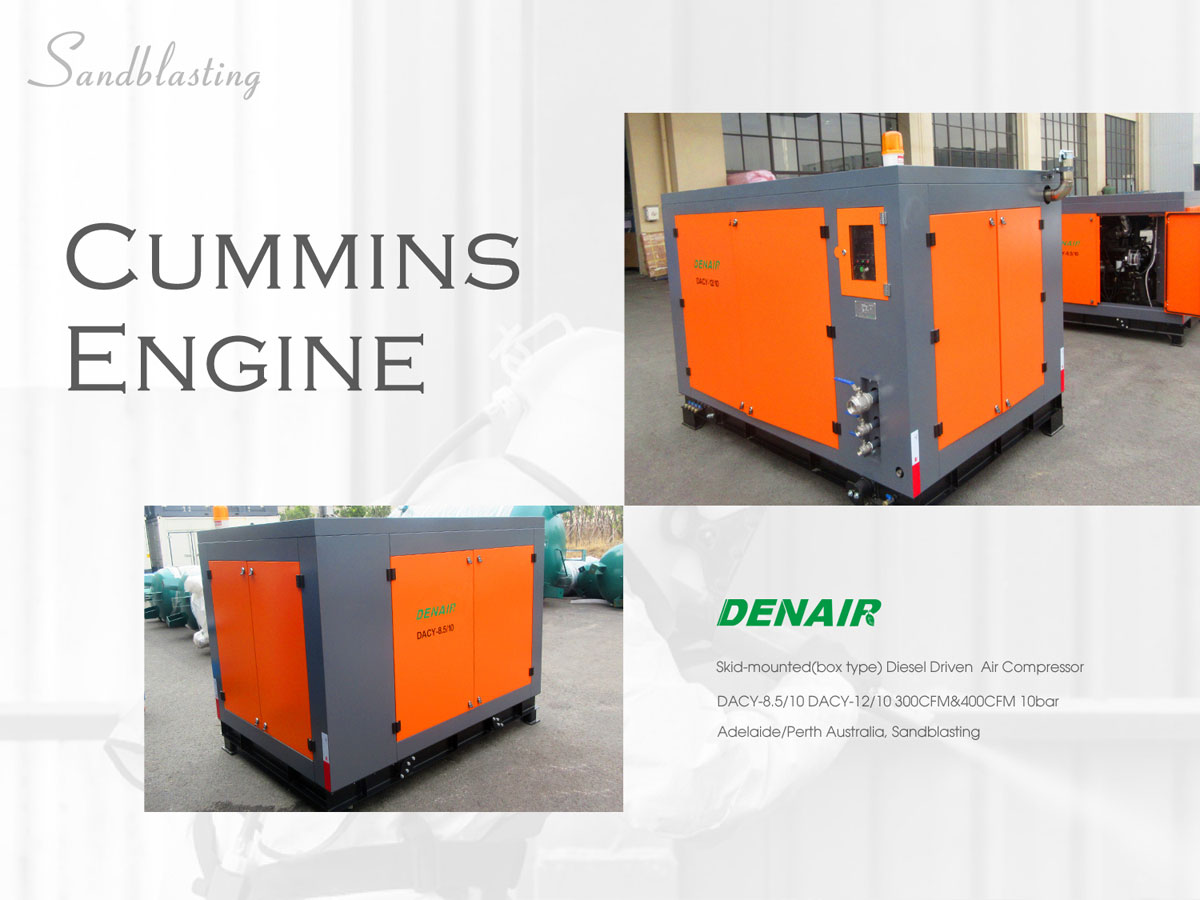 3.DENAIR DACY-12/10 & DACY-8.5/10 for Adelaide Customer at sandblasting industry