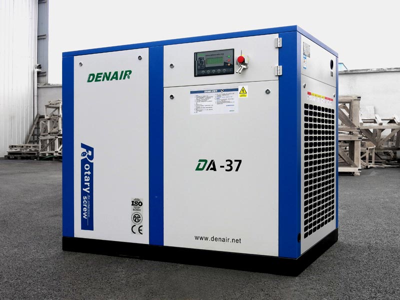 DENAIR DA-37 screw air compressor delivery work