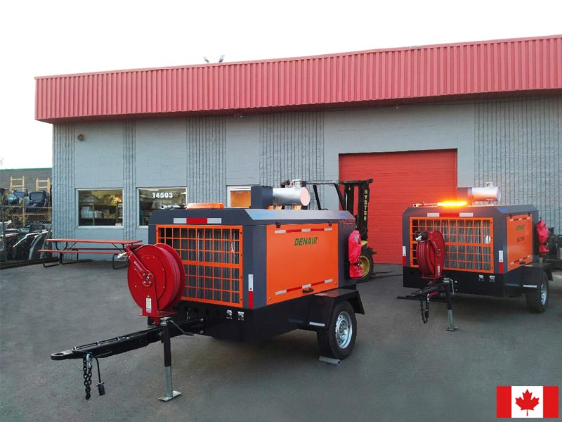 Diesel Portable Air Compressor for City Construction in Canada
