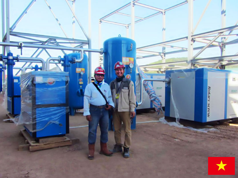 DENAIR Screw Air Compressor for Oil Refinery In Vietnam