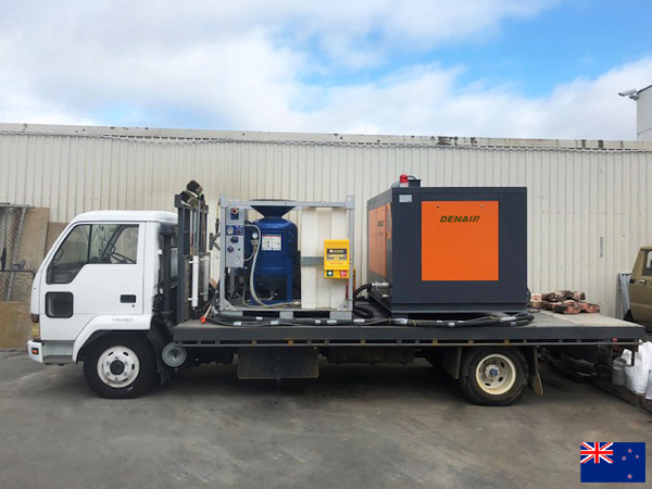 DENAIR Skid Mounted Diesel Air Compressor DACY-12/10 for Sandblasting in New Zealand