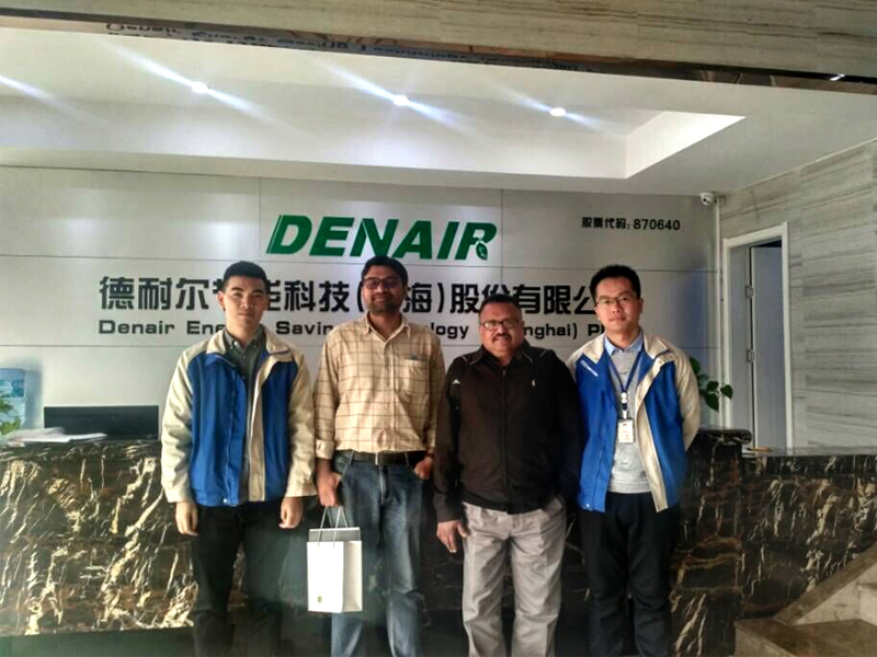 India customer visited DENAIR air compressor factory in March