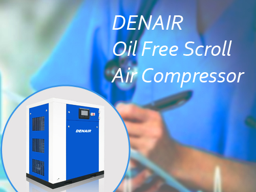 DENAIR oil free scroll air compressor for hospital 