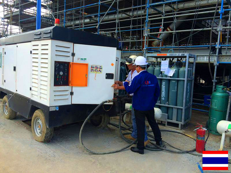 DENAIR Diesel Portable Screw Air Compressor for Coating in Thailand