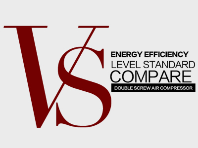 DENAIR Double screw air compressor energy efficiency level standard compare