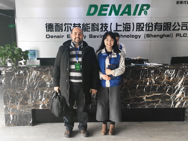 Reception for Spain customer use diesel portable air compressor for rental