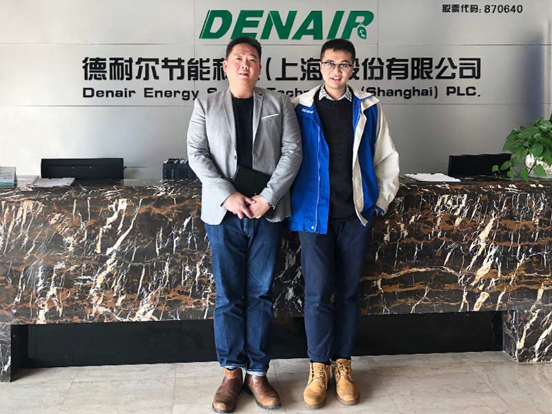 Singapore cooperate visited DENAIR group for DACY-27/10 cummins engine portable air compressor